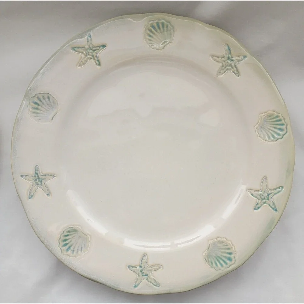 4 Home Studio SHORELINE Dinner Plates Set 11